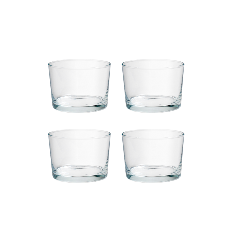 Vandglas, 4 stk - H6 cm.